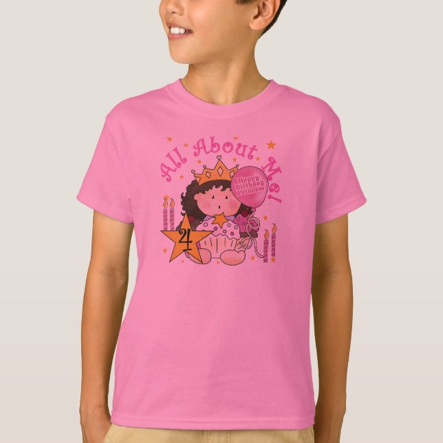 Princess All Om Me 4e födelsedagen Tshirts (Framsida)