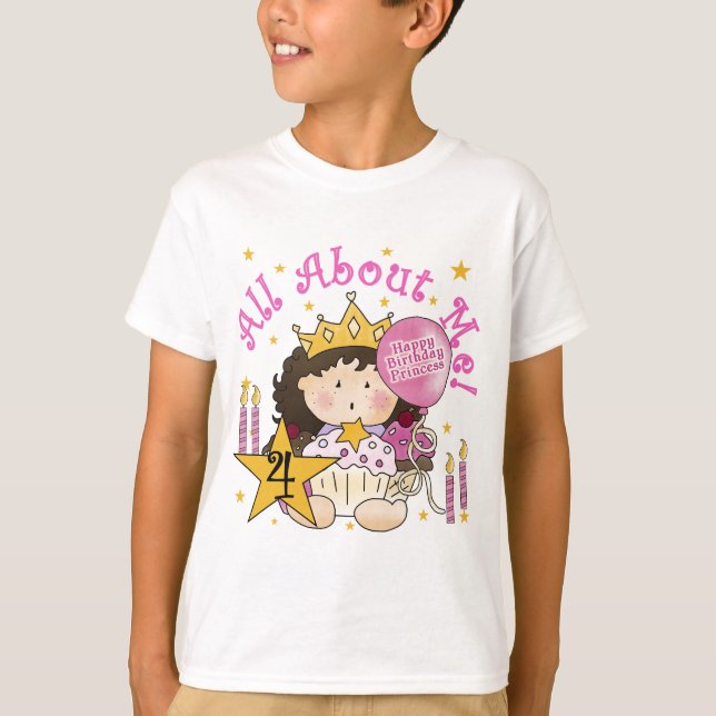 Princess All Om Me 4e födelsedagen Tshirts (Framsida)