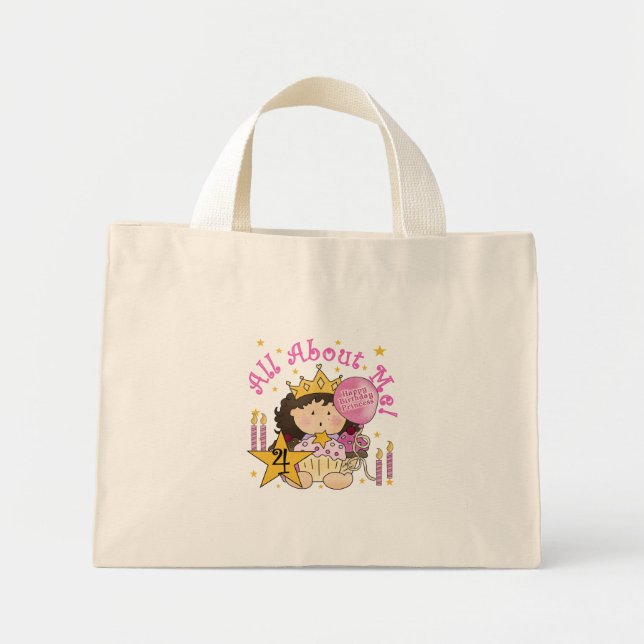 Princess All Om Me 4e födelsedagen Tshirts Mini Tygkasse (Framsidan)
