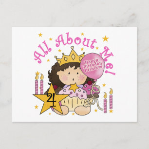 Princess All Om Me 4e födelsedagen Tshirts Vykort