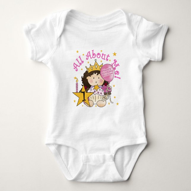 Princess Allt om mig 1:a födelsedagstskjortan Tee (Framsida)