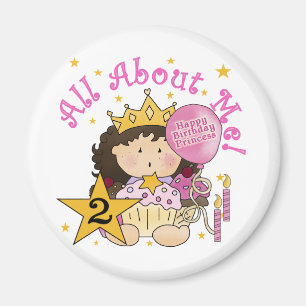 Princess allt om mig 2:a födelsedagen magnet