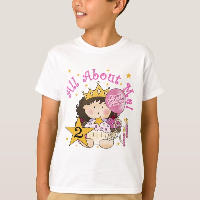 Princess allt om mig 2:a födelsedagen t-shirt (Framsida)