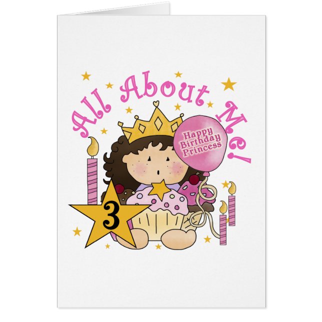 Princess Allt om mig Tshirts Hälsningskort (Framsidan)