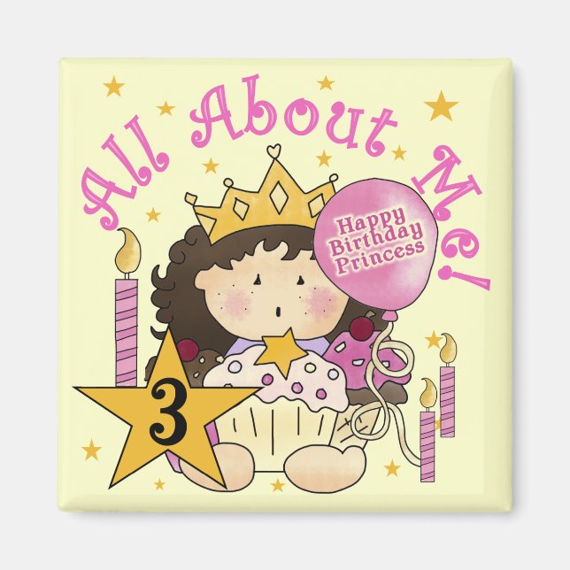 Princess Allt om mig Tshirts Magnet (Framsidan)