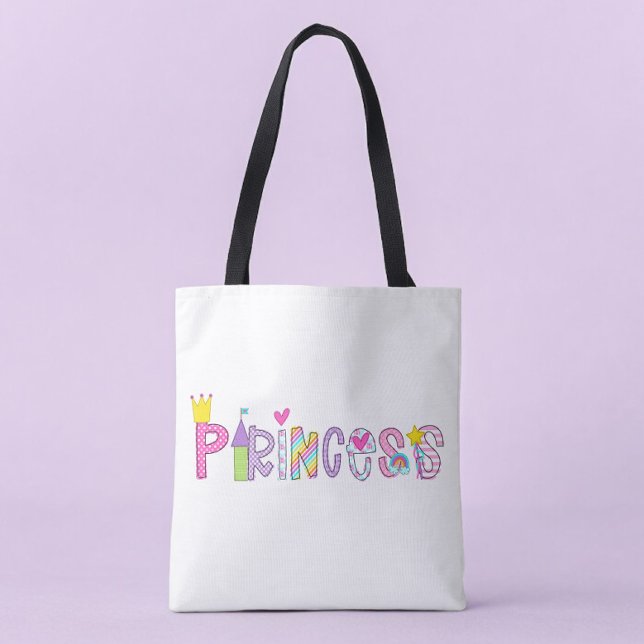 Princess Alphabet Bright Colorful Tygkasse (Skapare uppladdad)