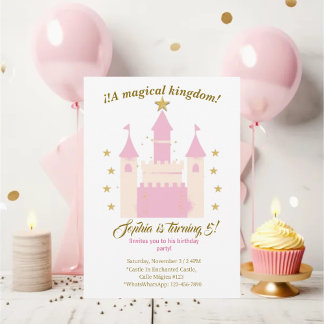 Princess and Castle Birthday Invitation | "Childre Inbjudningar