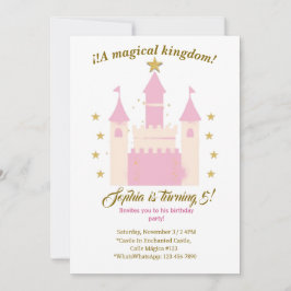Princess and Castle Birthday Invitation | "Childre Inbjudningar