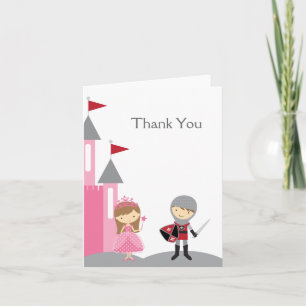 Princess and Knight Note Cards Tack Kort