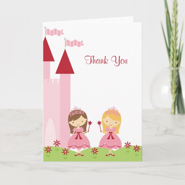 Princess and Pirat Note Card Tack Kort (Framsida)