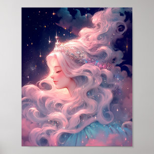 Princess Anime Girl av Stars Poster
