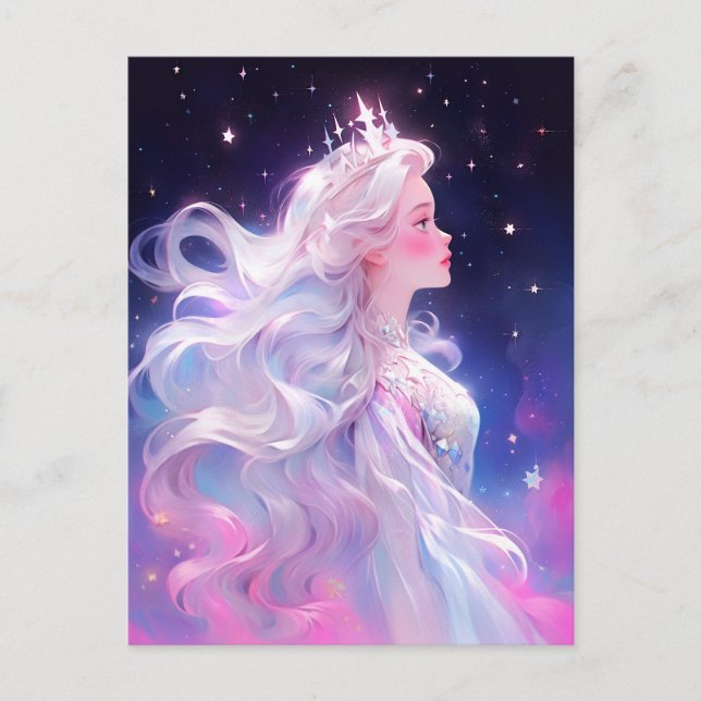 Princess Anime Girl av Stars Vykort (Framsida)