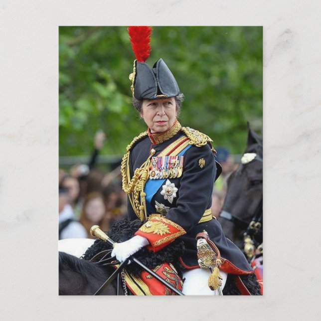 Princess Anne Guld Stick in Waiting @ Coronation Vykort (Framsida)