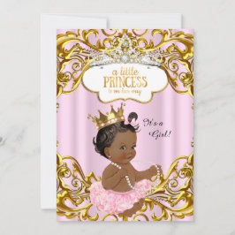 Princess är på väg till Baby Shower Rosa Ethnic Inbjudningar