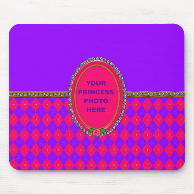 Princess Argyle Photo Mouse Pad Musmatta (Framsidan)