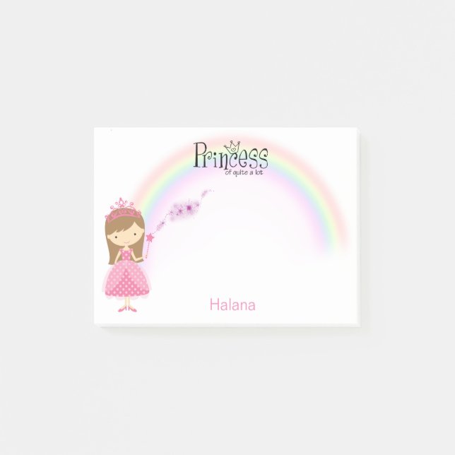 Princess av ganska ett lottanpassningsbarnamn som post-it block (Framsida)