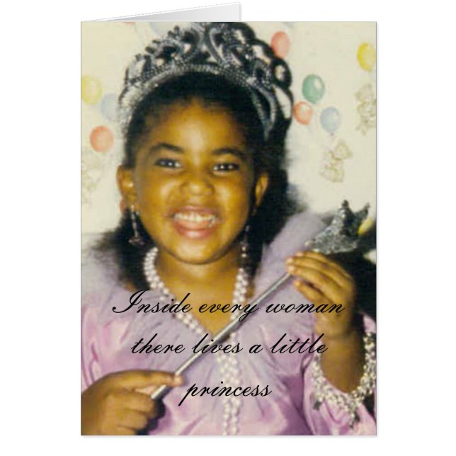 "Princess av glädje ", Hälsningskort (Framsidan)