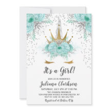 Princess Baby Shower för myntprinsessan Silver & G