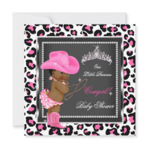 Princess Baby Shower Girl Cowgirl Ethnic