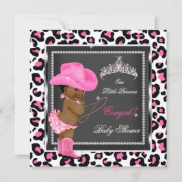 Princess Baby Shower Girl Cowgirl Ethnic Inbjudningar