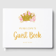 Princess Baby Shower Guest Bok, Fairytale