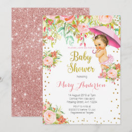 Princess Baby Shower Inbjudan Girl