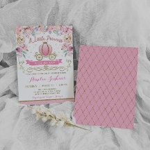 Princess Baby Shower-inbjudan
