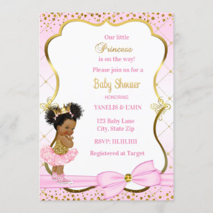Princess Baby Shower-inbjudan Inbjudningar