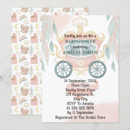 Princess Baby Shower Inbjudningar