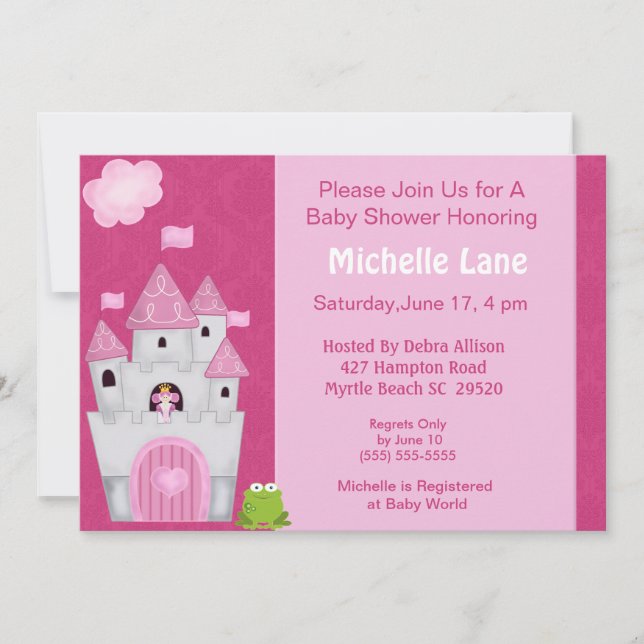 Princess Baby Shower-inbjudningar Inbjudningar (Framsida)