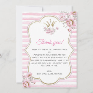 Princess Baby Shower Tack-kort Tack Kort