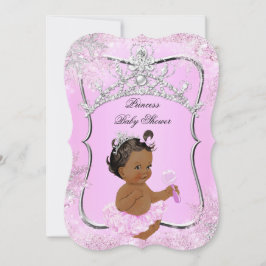 Princess Baby Shower Wonderland Rosa Ethnic Inbjudningar