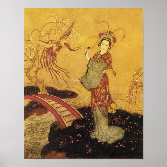 Princess Badoura från Edmund Dulac Poster (Framsidan)