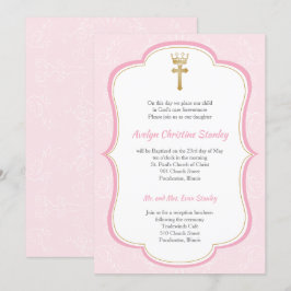 Princess Baptism-inbjudan Inbjudningar