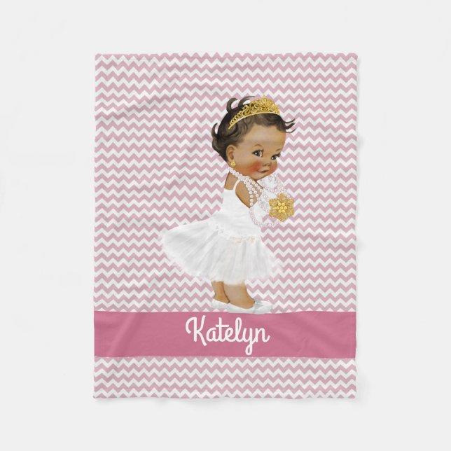 Princess Barnkammare för rosa sparrar för Fleecefilt (Framsidan)