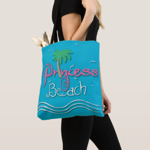 Princess Beach Tote Bag Tygkasse