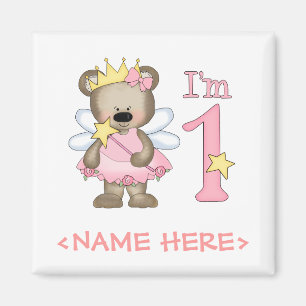 Princess Bear 1:a födelsedagen Magnet