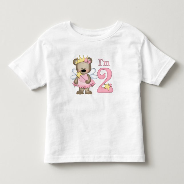 Princess Bear 2:a födelsedagen T-shirt (Framsida)