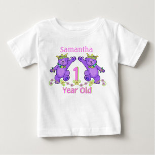 Princess Bears 1st Birthday Custom Name Tee Shirt