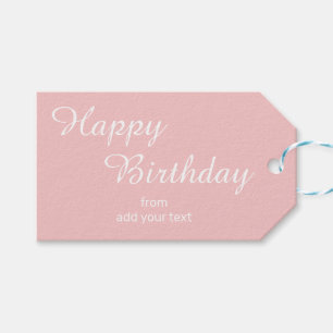 Princess Beauty Rosa Birthday Gift Märkres Presentetikett