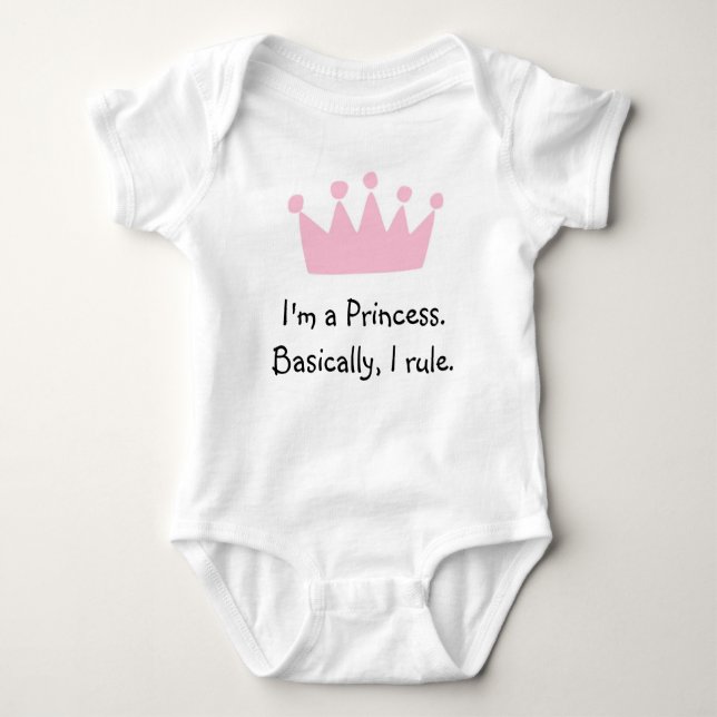 Princess Behandla som ett barn Jumpsuit T Shirt (Framsida)