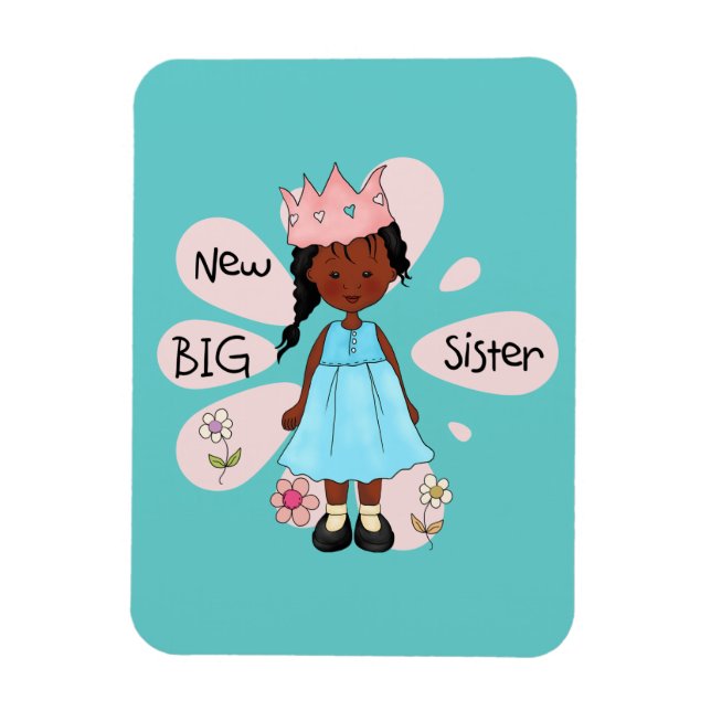 Princess Big Sister African Magnet (Vertikal)