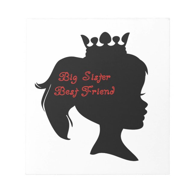 Princess Big Sister Best Friend Anteckningsblock (Framsida)