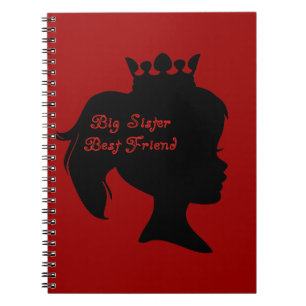 Princess Big Sister Best Friend Anteckningsbok Med Spiral
