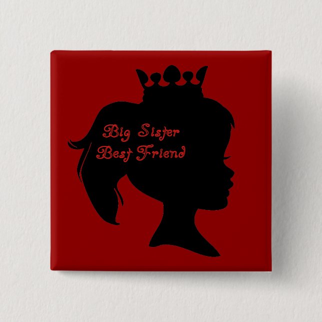 Princess Big Sister Best Friend Knapp (Framsida)