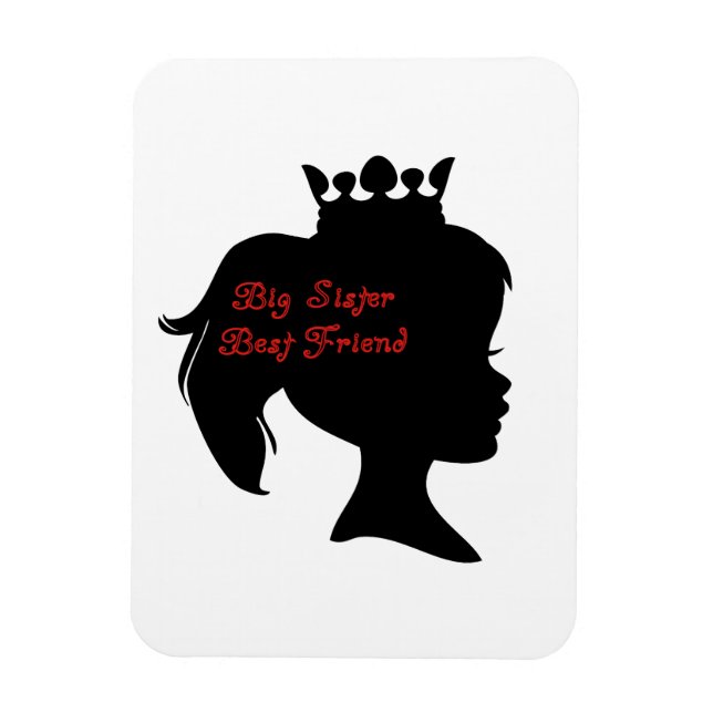 Princess Big Sister Best Friend Magnet (Vertikal)