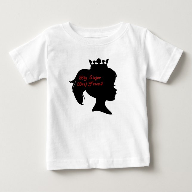 Princess Big Sister Best Friend Tee Shirt (Framsida)