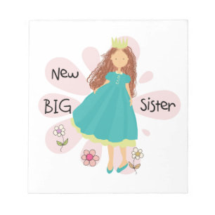 Princess Big Sister Brown Hair Anteckningsblock