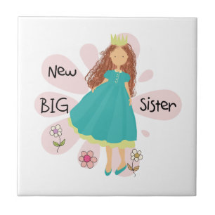 Princess Big Sister Brown Hair Kakelplatta