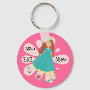 Princess Big Sister Brown Hair Nyckelring